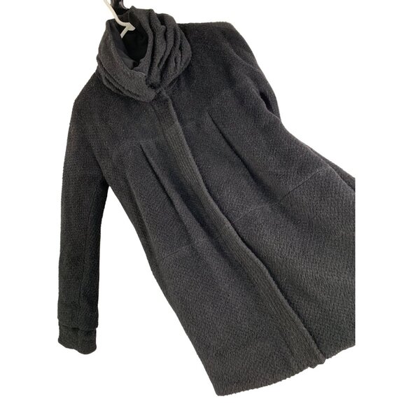 Diane Von Furstenberg Size 0 Alpaca Wool Blend Coat Funnel Neck Full Zip Fleece - Picture 6 of 11